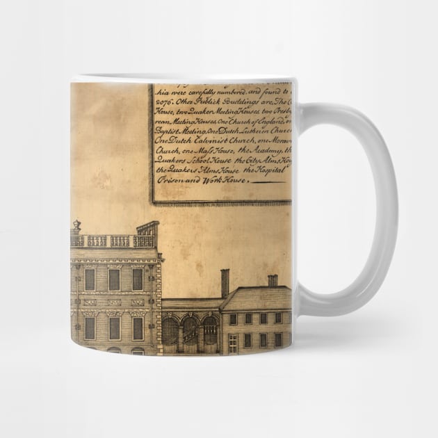 Vintage Illustration of Independence Hall by Bravuramedia